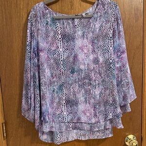 Jennifer Lopez Multicolor Snakeskin Blouse